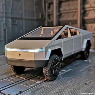 1:32特斯拉cyber truck皮卡合金汽車模型聲光迴力系列壓鑄車兒童汽車玩具【車品優選】
