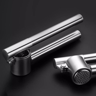 304不鏽鋼壓蒜器 手壓式壓蒜神器 新款三合一壓蒜器 多功能去皮蒜泥剝蒜器 家用削皮搗蒜器 大蒜擠蒜器