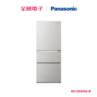 Panasonic 500公升巖板玻璃三門變頻電冰箱-雲巖白 NR-C505XGS-W 【全國電子】