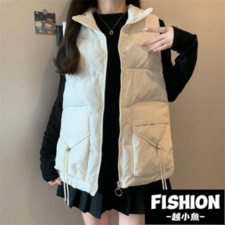 背心外套丨馬甲背心丨馬甲丨丨丨羽絨棉服馬甲女秋冬新款時尚百搭坎肩外穿背心氣質潮[f]