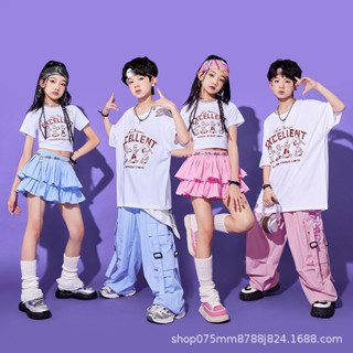 現貨 100-175cm 六一兒童啦啦隊表演服 女童小學生運動會服裝 中大童班服 男童表演服 爵士舞街舞服潮AM272
