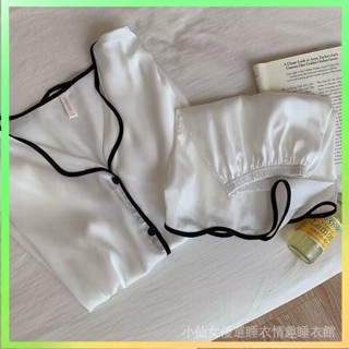 【✨臺灣熱賣】 【1672人好評】睡衣女夏季冰絲短袖短褲2023年新款薄款春夏天模擬絲綢夏款傢居服 限時特賣117-1-