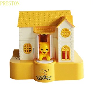 PRESTONWV狗屋儲蓄箱,自動吞嚥輕音樂效果電子存錢筒,收納盒卡通片塑膠皮卡丘存錢罐