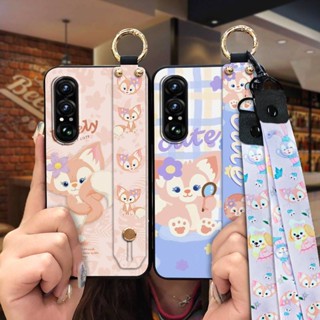 支架奢華索尼Xperia1 vii/索尼1 7代手機殼情侶創意潮流青春個性簡約純色腕帶矽膠男女款掛繩指環卡通可愛液態
