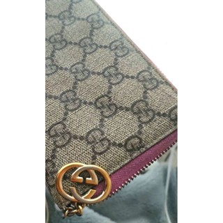 GUCCI 古馳 錢包 長夾 GG Supreme ㄇ字型拉鍊 PVC GG紋 mercari 日本直送 二手