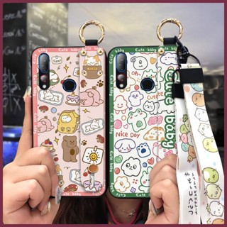 新款奢華HTC Desire 19 Plus/D19+手機殼動漫支架矽膠腕帶指環青春個性散熱軟殼創意液態掛繩卡通潮流