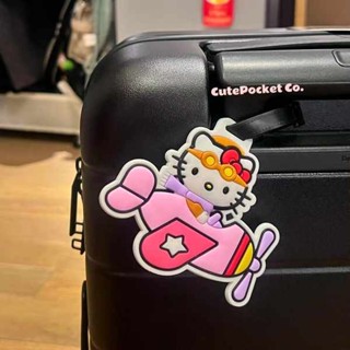 行李箱束帶 旅行箱束帶 魔鬼氈束帶 hellokitty行李箱標識牌可愛卡通KT貓旅行登機牌包包識別小吊飾