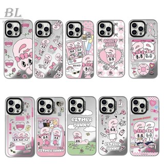 cocotify聯名鏡面兔子女孩 適用iPhone 16 15 14 13 12 Pro Max i16 plus手機殼