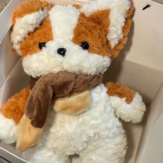 ✨新品 滿額免運✨【2491人收藏】可愛圍巾小狗毛絨玩具修狗柴犬玩偶睡覺抱枕布娃娃男女生日禮物