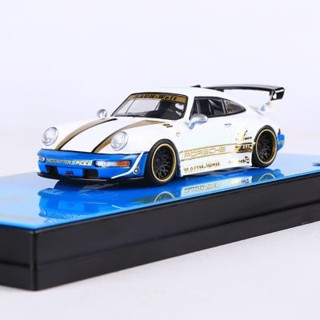 原廠1:64保時捷RWB964改裝極品飛車塗裝模擬合金汽車模型收藏