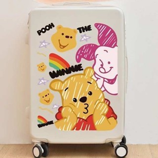 行李箱貼紙 貼紙 維尼小熊行李箱貼紙防水不留膠高級感ins旅行箱改造遮醜裝飾貼紙