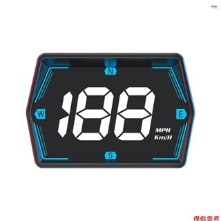 抬頭顯示器,gps 車速表通用汽車抬頭顯示器 3 英寸 MPH 速度計,帶指南針超速警報,適用於所有車輛,即插即用