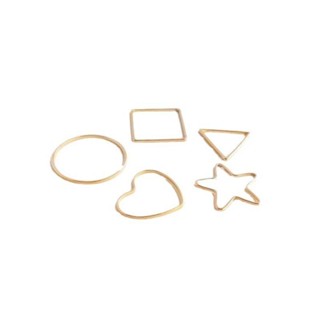 宏雲hongyun-ala新品-14k淺金愛心五角星星圈圈方圓三角幾何形戒指圈掛圈diy耳吊墜配飾