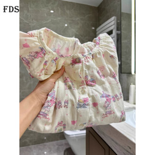 FDS 日係美樂蒂睡衣女春秋季新款長袖長褲ins風學生家居服套裝