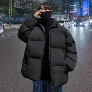 羽絨外套 麵包外套男 羽絨外套大尺碼 羽絨衣 麵包服 厚外套 鋪棉外套 保暖外套 羽絨外套男 黑色 鼕天外套#wt