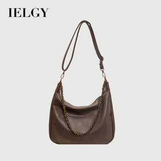 IELGY 質感復古大容量托特包 時尚鏈條單肩時尚通勤斜揹包