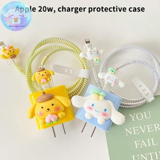 ANAP Hello Kitty 數據線防斷充電器保護套適用於 IPhone 18W 20W 充電器保護套繞線器套裝禮物