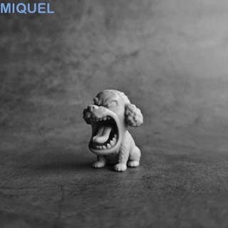 MIQUEL狗公仔,兔子鯊魚大象卡通憤怒咆哮的動物雕像,栩栩如生3D列印動物模型擺件餐桌裝飾