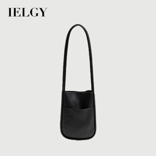 IELGY 韓版洋氣百搭豎款手機包 高階感大容量手提包 輕便軟皮單肩腋下包
