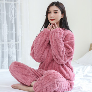 寬鬆韓版可愛法蘭絨睡衣加厚保暖[D1123]睡衣冬季女款珊瑚絨2023年新款冬天法蘭絨秋冬款可外穿家居服套裝