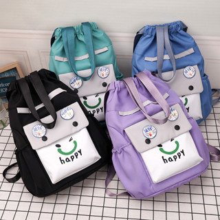 後揹包 揹包 大容量Backpack with large capacity抽繩後揹包牛津布旅行大容揹包男女學生束口袋尼