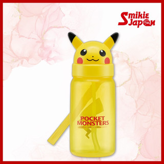 【正版授權SKATER 】皮卡丘吸管水壺350ml｜日本製兒童水杯｜防漏隨行杯｜模切造型瓶蓋｜附專屬背帶 PBS3STD
