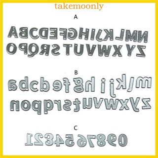 TAK 壓花金屬模切模具皮革字母數字切割模板,用於 DIY 首飾架家居裝飾品