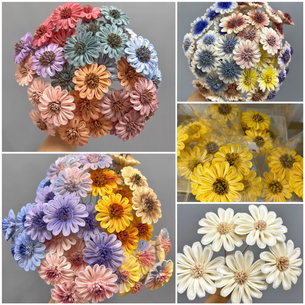 【W&T花藝資材】台灣現貨開發票-6公分泰國索拉 向日葵 太陽花 畢業花束 索拉向日葵 索拉太陽花