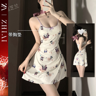 【帶胸墊】情趣內衣可愛吊帶睡裙包臀緊身純欲辣妹套裝制服誘惑 情人節戰袍