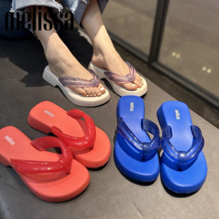 Melissa新款夏季女涼鞋鬆糕厚底夾腳拖海邊沙灘鞋
