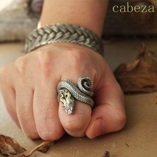 CABEZA男子開啟戒指金屬黑色個性派對禮物復古嘻哈珠寶
