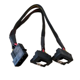 PC 電腦 ATX PSU 4Pin IDE Molex 到彎頭雙 90 度 2 埠 15Pin SATA 電源線 1