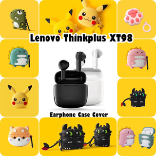 LENOVO 【Case Home】適用於聯想 Thinkplus XT98 Case 外殼軟矽膠耳機套創意卡通