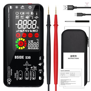 Bside 4in1 數字萬用表紅外溫度計電測試筆電路分析儀檢測器 3.5 英寸液晶彩色顯示手持萬用表真有效值 9999