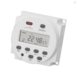 每週可程式設計數字定時器開關面板安裝電氣定時器 16 個獨立開/關程式,適用於家庭辦公燈風扇電視廚房電器