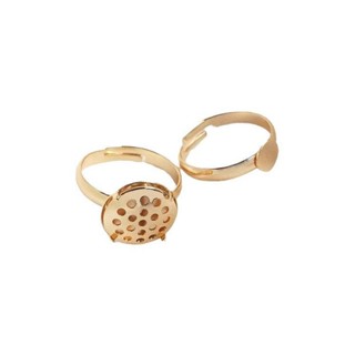 宏雲Hongyun-Ala新品-14k包金保色貼片戒指託半成品配件蓮蓬花灑頭網盤底託手工diy材料