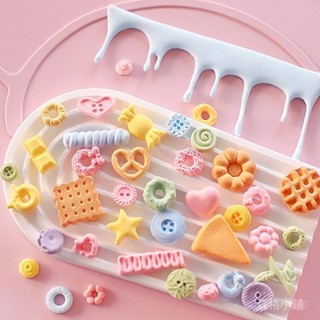 【限時優惠】diy 模具 烘焙蛋糕矽膠模具 DIY模擬紐扣糖果乳酪麵包愛心形甜甜圈火漆模具
