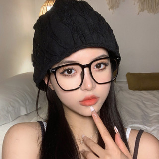 高階手感大框修身眼鏡框素面眼鏡女/西梅
