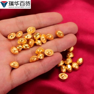 ✨桃園發貨✨鎮瀾宮過爐開光加持網紅實心沙金元寶聚財擺件金元寶聚寶盆喬遷禮品招財傢居裝飾開業