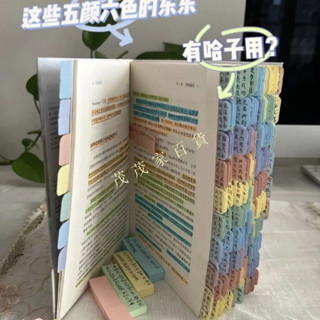 🔥熱銷🔥【一週內9500+人拚單】莫蘭迪標簽紙質索引貼透明標簽便簽貼紙活頁本目錄分類貼記號標記