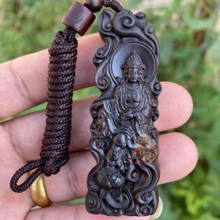 【開運館】 祈福 🔔開光 越南芽莊觀音沉香木吊墜木料雕刻手把掛件實木木雕文玩擺件工藝招財 平安 偏財 辟邪 擋災