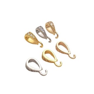 宏雲Hongyun-Ala新品-保色弔扣14k包金鍍18k真金鋯石瓜子扣diy項鍊掛扣吊墜扣飾品配件