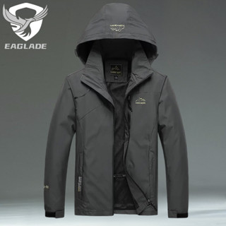 Eaglade 摩托車騎行飛行員夾克防水風衣男士防刮 1898 深灰色 E05