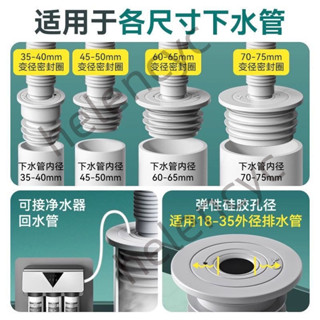 ⚡諾諾精選⚡下水管道防返臭神器洗衣機廚房手臉盆三通塞漏池彈跳芯菜組成套排
