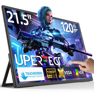 UPERFECT 21.5 英寸 120HZ 觸控式螢幕便攜式顯示器大型遊戲顯示器，帶 HDMI C 型外部螢幕，適用於筆記