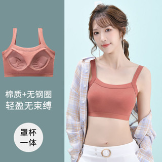 Second Skin 純棉美背內衣女 聚攏防下垂一體式固定杯美背文胸 無鋼圈胸罩