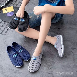限時特惠💕工作鞋男夏季洞洞鞋韓版涼鞋男學生厚底防滑旅遊透氣懶人沙灘涼鞋 壹品生活家居
