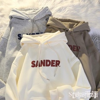 【可可李】帽t新款美式字母印花 連帽衛衣 秋冬寬鬆韓版 加厚潮簡約百搭薄款刷毛oversize