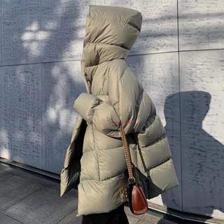 免運 抗寒-30°真羽絨 韓國東大門 2024冬裝新款江南同款短款連帽暗釦冬季外套女士羽絨服白鴨絨出國 北海道 旅遊必備