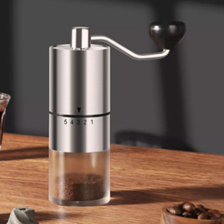 磨豆機木紋手搖研磨機不鏽鋼研磨器手磨咖啡豆跨境木紋便攜家用新